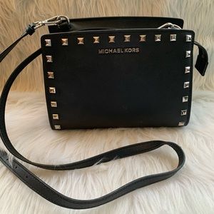 Michael Kors Black Studded Crossbody